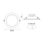 ΧΩΝΕΥΤΑ LED ΟΡΟΦΗΣ SMART 24W CCT - Image 4