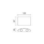ΑΠΛΙΚΑ LED ΕΞΩΤΕΡΙΚΟΥ ΧΩΡΟΥ 4X1W 3000K - Image 2