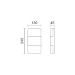 ΑΠΛΙΚΑ LED ΕΞΩΤΕΡΙΚΟΥ ΧΩΡΟΥ 2X6W 4000K - Image 2