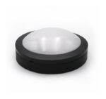 LED ΠΛΑΦΟΝΙΕΡΑ PC ΣΤΡΟΓΓΥΛΗ Φ170mm 8W 3000Κ IP65 ΜΑΥΡΗ - 3-917081 - Image 2