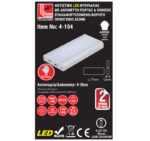 LED ΦΩΤ.ΝΤΟΥΛΑΠΑΣ ΜΕ ΑΝΙΧΝΕΥΤΗ ΑΝΟΙΓ.ΠΟΡΤΑΣ ΕΠΑΝΑΦ.1W ΟΡΘΟΓ.ΑΣΗΜΙ - 4-104 - Image 2