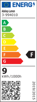 LED ΦΩΤ.ΚΟΥΖΙΝΑΣ/ΛΟΥΤΡΟΥ PC ΜΕ ΔΙΑΚΟΠΤΗ 30cm 9W ΙΡ40 6000K ΛΕΥΚΟ - 3-994010 - Image 2