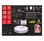 LED ΦΩΤ.ΝΤΟΥΛΑΠΑΣ MAΓΝ.ΜΕ ΑΝΙΧΝΕΥΤΗ ΕΠΑΝΑΦΟΡΤΙΖ.1W ΣΤΡΟΓΓΥΛ. ΑΣΗΜΙ - 4-100 - Image 3