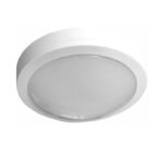 LED ΠΛΑΦΟΝΙΕΡΑ PC ΣΤΡΟΓΓΥΛΗ Φ230mm 18W 4000K IP65 ΛΕΥΚΗ - 21-230180 - Image 4