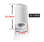 ΣΠΟΤ ΓΥΨΙΝΟ ΟΡΟΦΗΣ ΚΥΛΙΝΔΡΟΣ ΝΤΟΥΙ GU10 D:70*130mm(h) - 21-11014 - Image 2