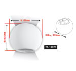 ΑΠΛΙΚΑ ΓΥΨΙΝΗ ΣΦΑΙΡΙΚΗ UP DOWN ΝΤΟΥΙ G9 150*125*130mm(h) - 21-11023 - Image 2