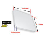 ΑΠΛΙΚΑ ΓΥΨΙΝΗ ΤΕΤΡΑΓΩΝΗ ΕΜΜΕΣΟΥ ΦΩΤΙΣΜΟΥ LED 6W 150x150h:45 - 21-11027 - Image 2