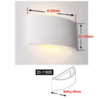 ΑΠΛΙΚΑ ΓΥΨΙΝΗ ΟΒΑΛ UP DOWN ΝΤΟΥΙ 2xG9 max 33W 350*80*150(h) - 21-11035 - Image 2