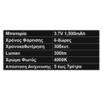 ΗΛΙΑΚΟΣ ΠΡΟΒΟΛ.LED ME ANΙΧΝΕΥΤΗ ΥΠΕΡ.ΚΑΙ ΦΩΤΟΚ.300lm 4000K ΛΕΥΚΟΣ - 5-0310 - Image 2