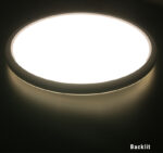 LED ΠΛΑΦΟΝΙΕΡΑ PC BACKLIT 420mm 24W 4000K IP54 ΜΑΥΡΗ - 21-420241