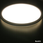 LED ΠΛΑΦΟΝΙΕΡΑ PC BACKLIT 420mm 24W 4000K IP54 ΜΑΥΡΗ - 21-420241