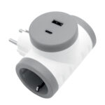 ΤΑΧΥΦΟΡΤΙΣΤΗΣ ΤΑΦ ΣΟΥΚΟ ΣΕ 2 ΦΙΣ ΘΗΛ.&USB+TYPE C ΘΥΡΕΣ έως 20W - 15-884