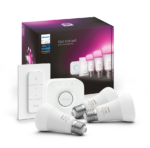 Σετ 3 Λάμπες LED 9W RGB & Ambiance White E27 & Bridge Hue Philips + Switch - Image 2