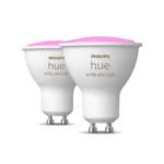 KIT 2 λαμπτήρων GU10 Philips Hue 4,3W WHITE AND COLOR AMBIANCE KIT 2000-6500K
