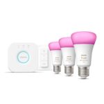 Σετ 3 Λάμπες LED 9W RGB & Ambiance White E27 & Bridge Hue Philips + Switch