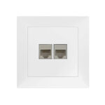 ΠΡΙΖΑ DATA ΔΙΠΛΗ RJ45+RJ45 Cat.6 ΠΛΗΡΗΣ ΛΕΥΚΗ - 15-02000