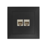 ΠΡΙΖΑ DATA ΔΙΠΛΗ RJ45+RJ45 Cat.6 ΠΛΗΡΗΣ ΑΝΘΡΑΚΙ - 15-02001