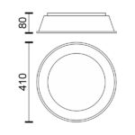 ΠΛΑΦΟΝ LED ΛΕΥΚΟ 27W 4000K - Image 2