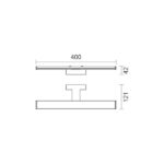 ΛΟΥΤΡΟΥ LED ΘΗΚΗ 8W IP44 ΜΑΥΡΟ - Image 2