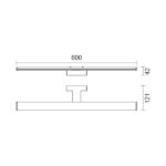 ΛΟΥΤΡΟΥ LED ΘΗΚΗ 12W IP44 ΜΑΥΡΟ - Image 2