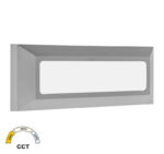 LED ΦΩΤΙΣΤΙΚΟ PC ΕΠΙΤΟΙΧΟ ΟΡΘΟΓΩΝΙΟ 4W CCT IP65 ΓΚΡΙ - 3-9768