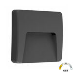 LED ΦΩΤΙΣΤΙΚΟ PC ΕΠΙΤΟΙΧΟ ΕΜΜΕΣOY ΤΕΤΡΑΓΩΝΟ 3W CCT IP65 ΓΡΑΦΙΤΗΣ - 3-97318
