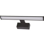 LED ΦΩΤ.ΛΟΥΤΡΟΥ ΑΛΟΥΜΙΝΙΟΥ & PC 8W 4000K ΜΑΥΡΟ 40cm IP44 ΜΕ ΒΑΣΗ - 3-4000811