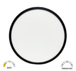 LED ΠΛΑΦΟΝ.PC ΣΤΡΟΓΓΥΛΗ ΜΕ ΑΝΙΧΝ.Φ283mm CCT 16-20-24W IP40 ΜΑΥΡΗ - 21-2832418