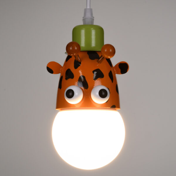 GloboStar® GIRAFFE 00638 Παιδικό Κρεμαστό Φωτιστικό Φιγούρα Μονόφωτο 1 x E27 IP20 Πολύχρωμο Μέταλλο - Μ12 x Π10.5 x Υ13.5cm - Image 2