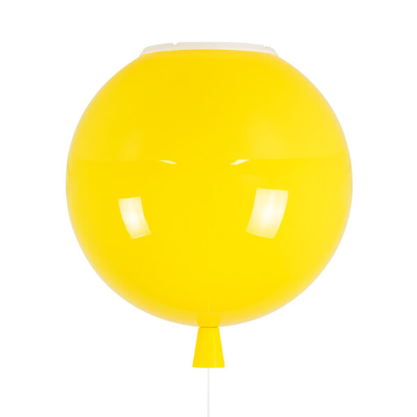 GloboStar® BALLOON 00651 Παιδικό Φωτιστικό Οροφής Μπάλα Μονόφωτο 1 x E27 IP20 Κίτρινο Πλαστικό με Ασημί Μέταλλο - Μ30 x Π30 x Υ33cm - Image 6