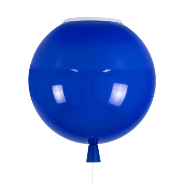 GloboStar® BALLOON 00654 Παιδικό Φωτιστικό Οροφής Μπάλα Μονόφωτο 1 x E27 IP20 Μπλε Πλαστικό με Ασημί Μέταλλο - Μ30 x Π30 x Υ33cm - Image 6