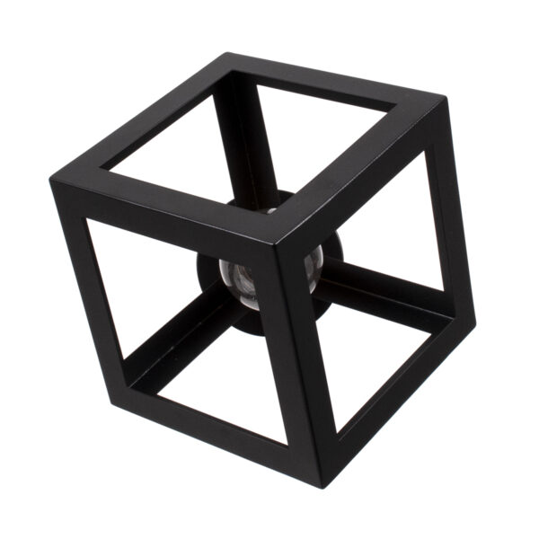 GloboStar® CUBE 00799 Μοντέρνο Φωτιστικό Οροφής Πλέγμα Μονόφωτο 1 x E27 IP20 Μαύρο & Χάλκινο Μέταλλο Μ25 x Π25 x Υ25cm - Image 7