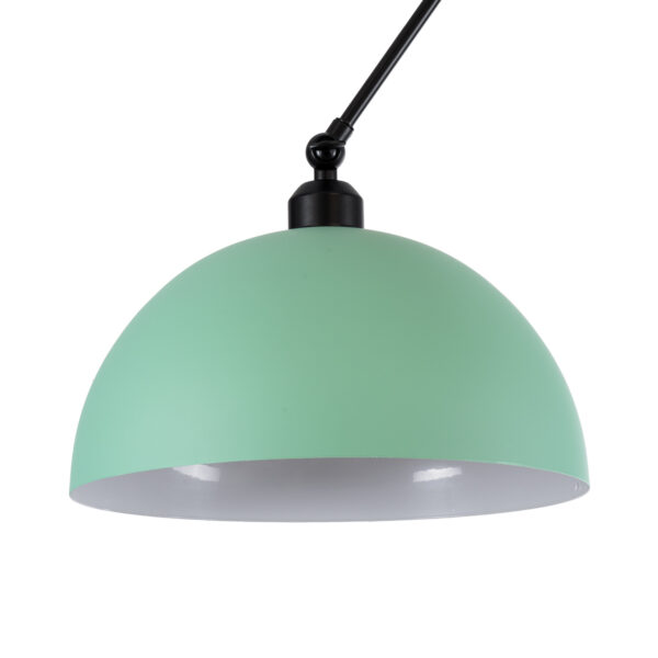 GloboStar® LOTUS 00936 Μοντέρνο Φωτιστικό Οροφής Καμπάνα Μονόφωτο 1 x E27 IP20 Πράσινο, Μαύρο & Λευκό Μέταλλο - Μ30 x Π30 x Υ21cm - Image 6
