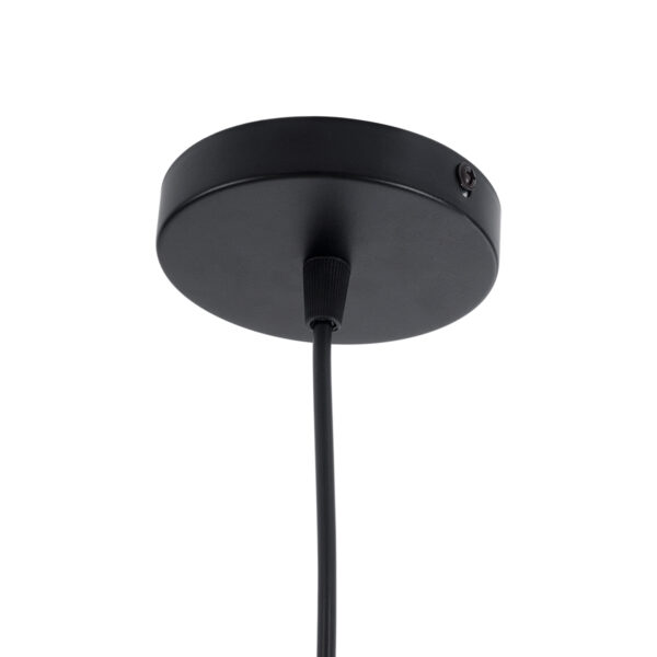 GloboStar® FEMINE 01011 Μοντέρνο Κρεμαστό Φωτιστικό Καμπάνα Σετ Πολύφωτο 4 x E27 IP20 Διάφανο Γυαλί με Μαύρο Μέταλλο - Μ70 x Π70 x Y24.5cm - Image 9