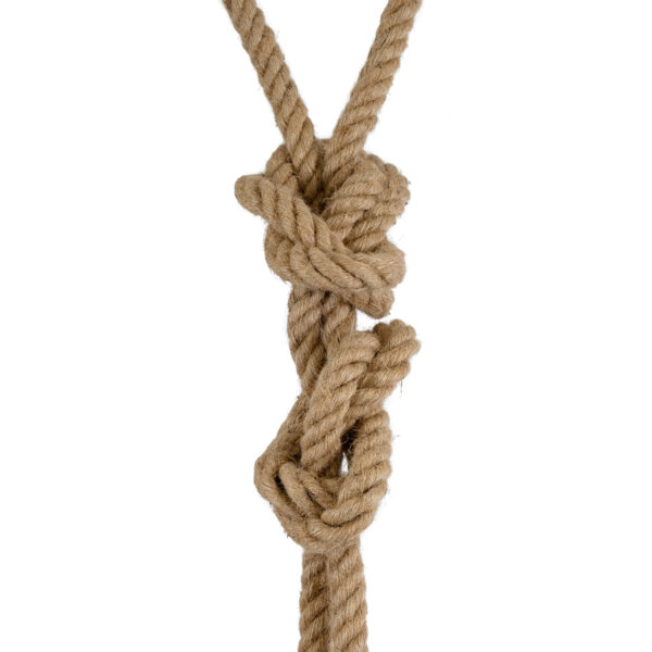 GloboStar® ROPE 01019 Vintage Κρεμαστό Φωτιστικό Ανάρτηση Δίφωτο 2 x E27 IP20 Μπεζ Σχοινί - Μ38 x Π35.5 x Υ200cm - Image 6