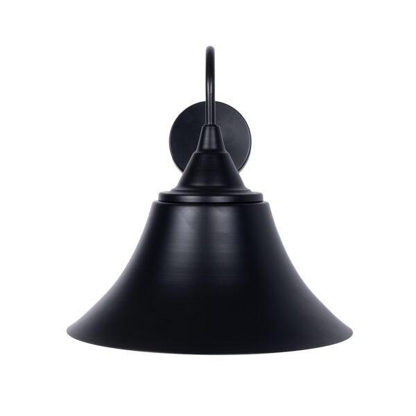 GloboStar® BELL 01038 Vintage Επιτοίχιο Φωτιστικό Απλίκα Μονόφωτο 1 x E27 IP20 Μαύρο Μέταλλο - Μ35 x Π28.5 x Υ30cm - Image 3