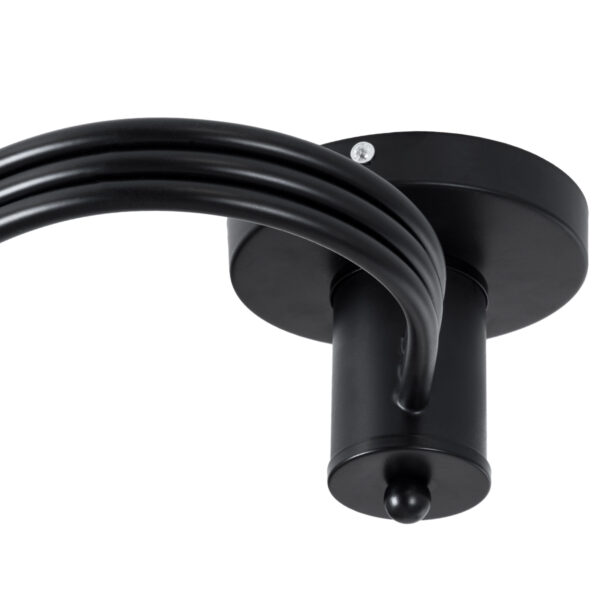 GloboStar® SELINA 01089 Μοντέρνο Φωτιστικό Οροφής Μπάλα Τρίφωτο 3 x E27 IP20 Μαύρο Μέταλλο με Λευκό Γυαλί - Μ60 x Π60 x Υ45cm - Image 6