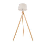 GLOBOSTAR® TRIPOD 01263 Μοντέρνο Επιδαπέδιο Φωτιστικό με Ντουί 1 x E27 AC 220-240V IP20 - Μπεζ - Μ40 x Π40 x Υ143cm - Image 2