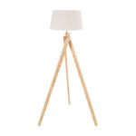 GLOBOSTAR® TRIPOD 01263 Μοντέρνο Επιδαπέδιο Φωτιστικό με Ντουί 1 x E27 AC 220-240V IP20 - Μπεζ - Μ40 x Π40 x Υ143cm - Image 3