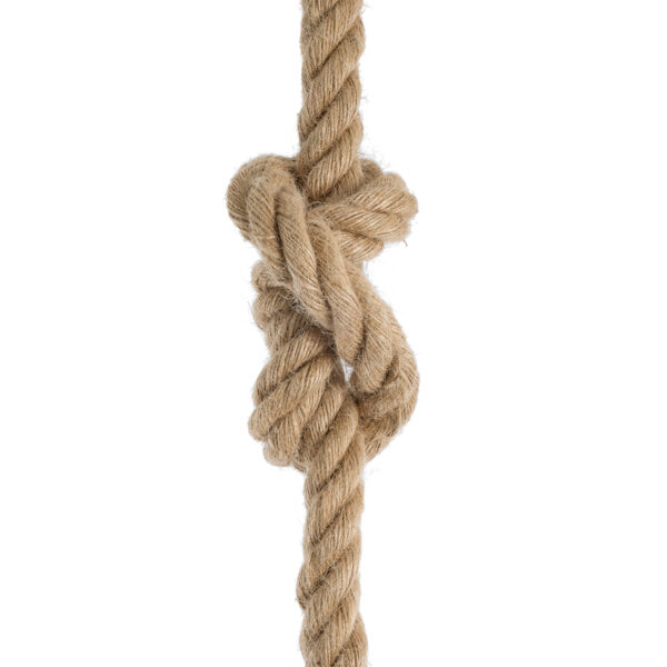 GloboStar® ROPE 01278 Vintage Κρεμαστό Φωτιστικό Ανάρτηση Μονόφωτο 1 x E27 IP20 Μπεζ Σχοινί - Μ3.5 x Π3.5 x Y100cm - Image 4