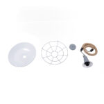 GLOBOSTAR® CRANE 01411 Vintage Κρεμαστό Φωτιστικό Οροφής με Ντουί 1 x E27 AC 220-240V IP20 - Γκρι & Μπεζ - Μ36 x Π36 x Y31cm - Image 10