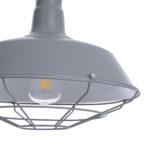 GLOBOSTAR® CRANE 01411 Vintage Κρεμαστό Φωτιστικό Οροφής με Ντουί 1 x E27 AC 220-240V IP20 - Γκρι & Μπεζ - Μ36 x Π36 x Y31cm - Image 8