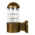 GLOBOSTAR® NEWI 01420 Μοντέρνο Φωτιστικό Τοίχου - Απλίκα με Ντουί 1 x E27 AC 220-240V IP20 - Μπρούτζινο - Μ11 x Π17 x Υ25cm - Image 2