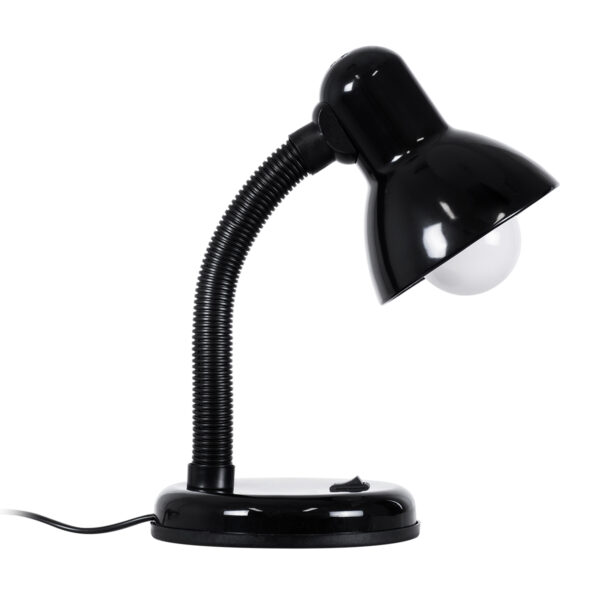 GloboStar® STUDENT BLACK 01530 Μοντέρνο Επιτραπέζιο Φωτιστικό Γραφείου Μονόφωτο 1 x E27 Μαύρο με Λευκό Μεταλλικό με Διακόπτη ΟN/OFF Καμπάνα Φ12 x Υ32cm - Image 3