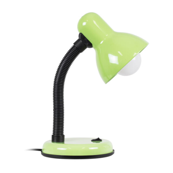 GloboStar® STUDENT GREEN 01533 Μοντέρνο Επιτραπέζιο Φωτιστικό Γραφείου Μονόφωτο 1 x E27 Πράσινο με Λευκό Μεταλλικό με Διακόπτη ΟN/OFF Καμπάνα Φ12 x Υ32cm - Image 3