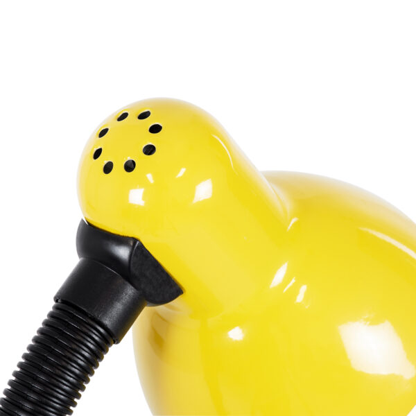 GloboStar® STUDENT YELLOW 01536 Μοντέρνο Επιτραπέζιο Φωτιστικό Γραφείου Μονόφωτο 1 x E27 Κίτρινο με Λευκό Μεταλλικό με Διακόπτη ΟN/OFF Καμπάνα Φ12 x Υ32cm - Image 6