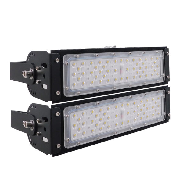 GloboStar® GOLIATH 90100-2 LED Προβολέας Γηπέδου - Φωτιστικό Tunnel 100W 16000LM 75°*135° AC 100-277V IP65 -  Ψυχρό Λευκό 5000K - MeanWell Driver & LumiLEDs Chip - 5 Years Warranty