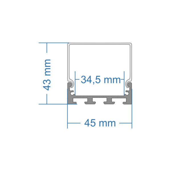 GloboStar® SURFACEPENDANT-PROFILE 70866-3M Προφίλ Αλουμινίου - Βάση & Ψύκτρα Ταινίας LED με Λευκό Γαλακτερό Κάλυμμα - Επιφανειακή & Κρεμαστή Χρήση - Πατητό Κάλυμμα - Μαύρο - 3 Μέτρα - Μ300 x Π4.5 x Υ4.2cm - Image 7