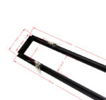 ΠΛΑΙΣΙΟ ΨΕΥΔΟΡΟΦΗΣ ΓΙΑ ΦΩΤΙΣΤΙΚΑ ΑΛΟΥΜΙΝΙΟΥ ΓΡΑΜΜΙΚΟ 60cm ΜΑΥΡΟ - 21-601 - Image 2