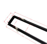 ΠΛΑΙΣΙΟ ΨΕΥΔΟΡΟΦΗΣ ΓΙΑ ΦΩΤΙΣΤΙΚΑ ΑΛΟΥΜΙΝΙΟΥ ΓΡΑΜΜΙΚΟ 120cm ΜΑΥΡΟ - 21-12011 - Image 2